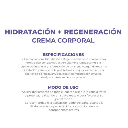 REGENERACIÓN INTENSIVA CORPORAL CREMA X 100 G - Imagen 3