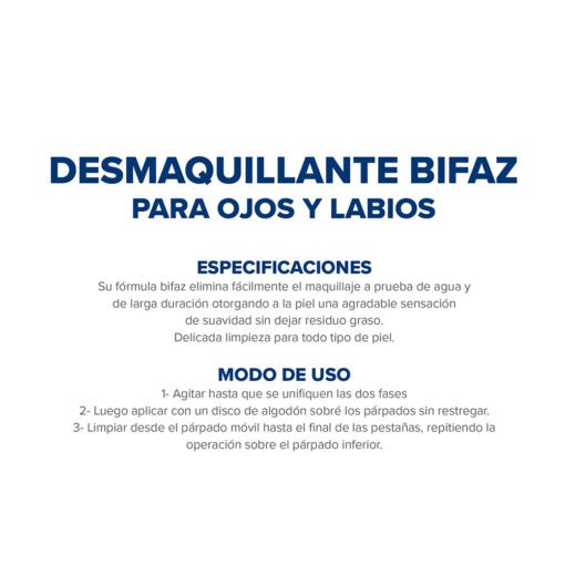 DESMAQUILLANTE OJOS BIFAZ LOCIÓN X 100 ML - Imagen 2