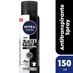 NIVEA MEN INVISIBLE BLACK & WHITE FRESH ANTITRANSPIRANTE X 150 ML - Imagen 2