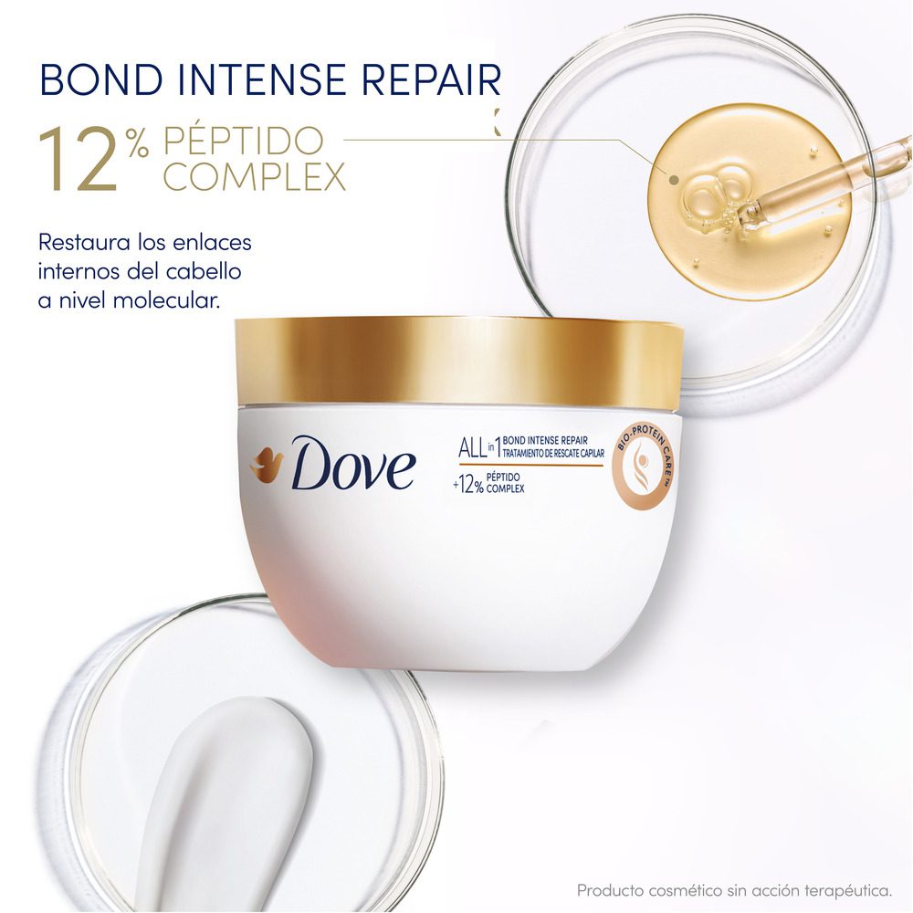 MÁSCARA DE TRATAMIENTO DOVE BOND INTENSE REPAIR X 250 G - Imagen 3