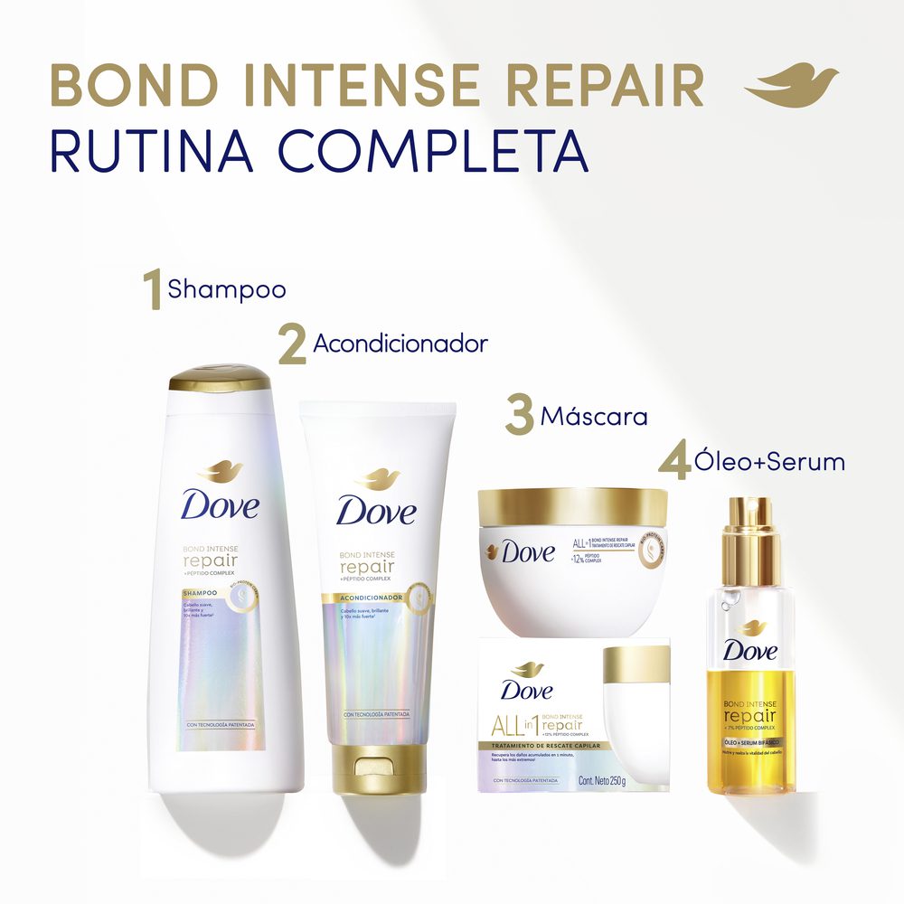 MÁSCARA DE TRATAMIENTO DOVE BOND INTENSE REPAIR X 250 G - Imagen 11