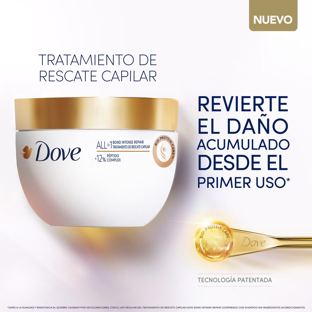 MÁSCARA DE TRATAMIENTO DOVE BOND INTENSE REPAIR X 250 G - Imagen 5