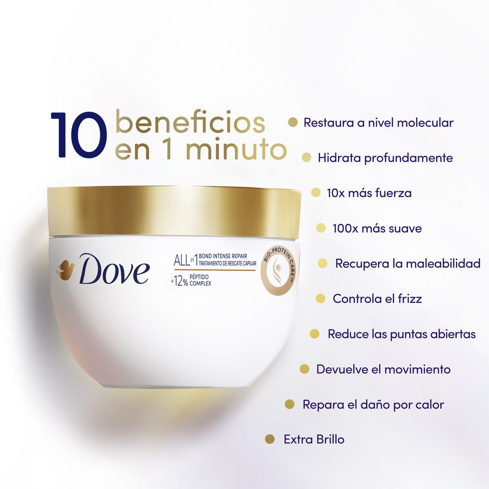 MÁSCARA DE TRATAMIENTO DOVE BOND INTENSE REPAIR X 250 G - Imagen 7