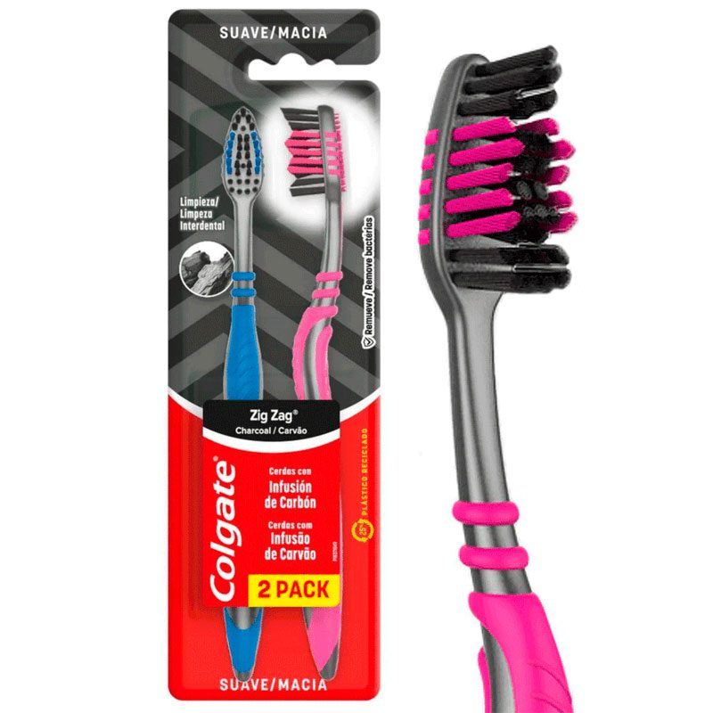 ZIG ZAG CHARCOAL CEPILLO DENTAL X 2 U - Imagen 2
