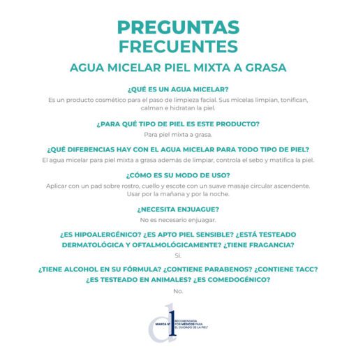 AGUA MICELAR PIEL MIXTA A GRASA X 200 ML - Imagen 3