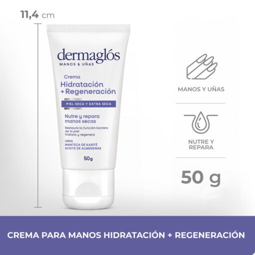 MANOS Y UÑAS HIDRATACIÓN + REGENERACIÓN CREMA X 50 G - Imagen 2