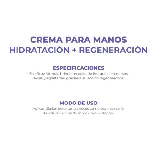 MANOS Y UÑAS HIDRATACIÓN + REGENERACIÓN CREMA X 50 G - Imagen 4