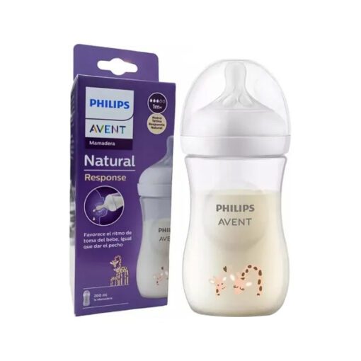 MAMADERA NATURAL RESPONSE X 260 ML - JIRAFA - Imagen 3
