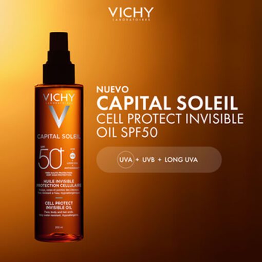 CAPITAL SOLEIL FPS50+ ACEITE INVISIBLE TOQUE SECO X 200 ML - Imagen 3