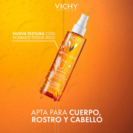 CAPITAL SOLEIL FPS50+ ACEITE INVISIBLE TOQUE SECO X 200 ML - Imagen 2