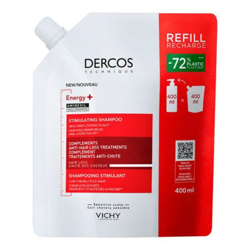 DERCOS ENERGIZANTE ANTICAÍDA SHAMPOO REFILL X 400 ML