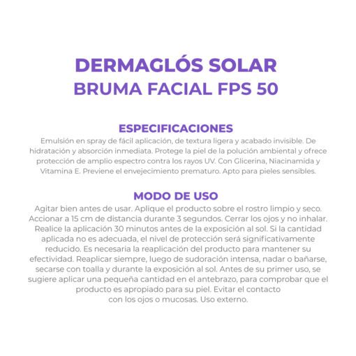 SOLAR FPS50 FACIAL BRUMA X 75 ML - Imagen 3