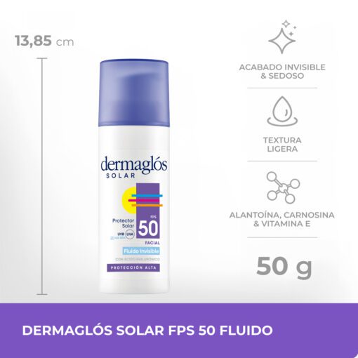 SOLAR FPS50 FACIAL FLUIDO SIN COLOR EMULSIÓN X 50 G - Imagen 5