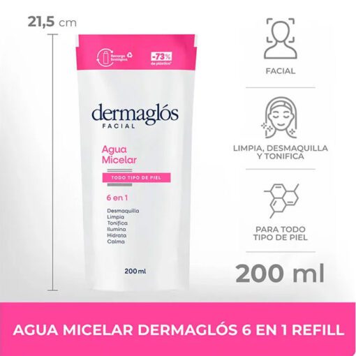 AGUA MICELAR 6 EN 1 REFILL X 200 ML - Imagen 3
