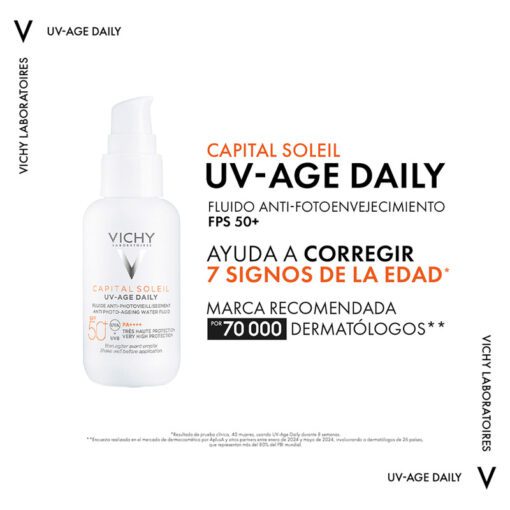 CAPITAL SOLEIL SET UV-AGE DAILY FPS50 + ACEITE INVISIBLE FPS50 - Imagen 3