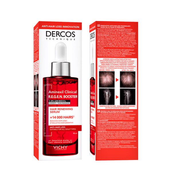 DERCOS AMINEXIL BOOSTER REGENERADOR CAPILAR SERUM X 90 ML - Imagen 2