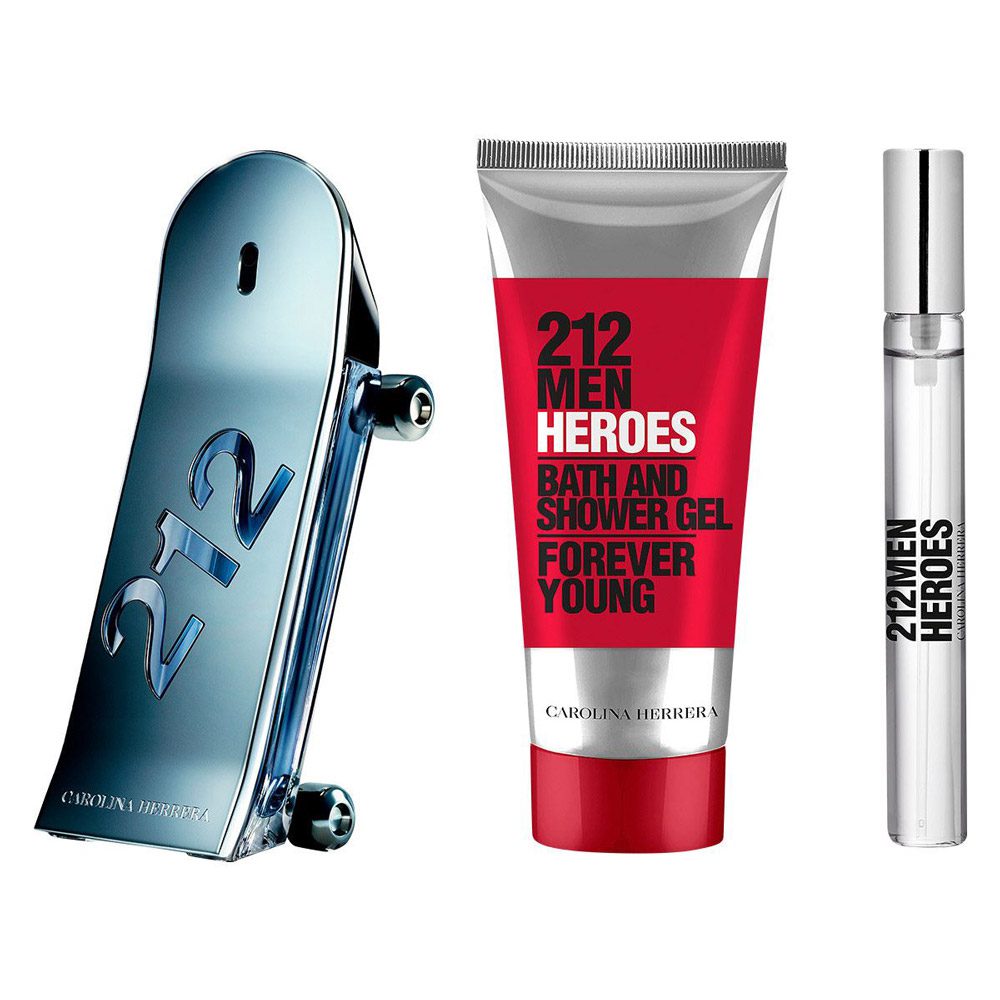 COFRE 212 MEN HEROES EDT X 90 ML + MINITALLA + GEL DE DUCHA - Imagen 2