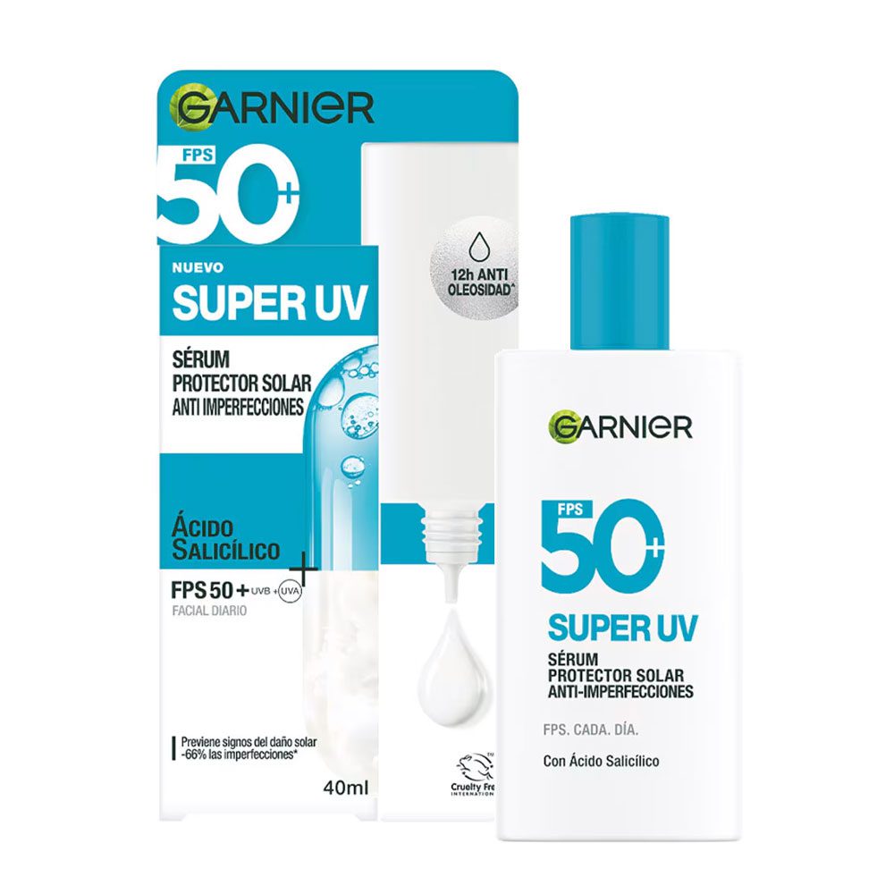 GARNIER SOLAR FPS50+ SUPER UV ANTI IMPERFECCIONES SERUM X 40 ML