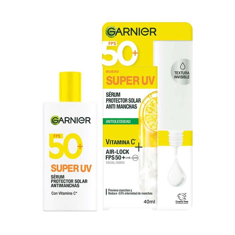 GARNIER SOLAR FPS50+ SUPER UV ANTI MANCHAS SERUM X 40 ML