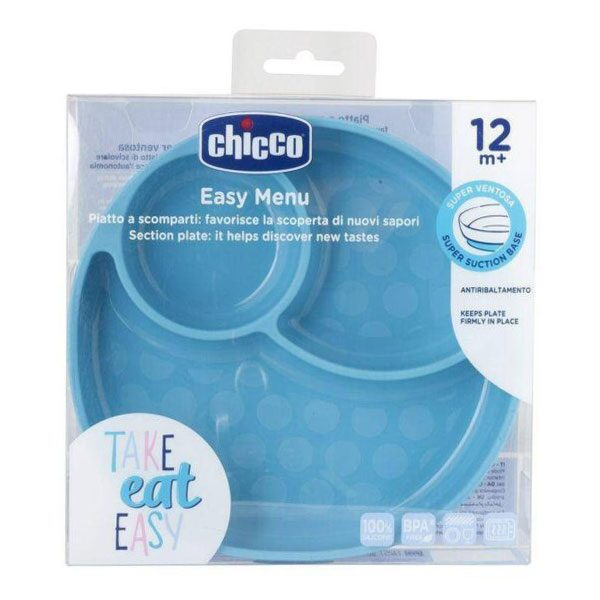 PLATO EASY MENU SILICONA 12M+ CELESTE
