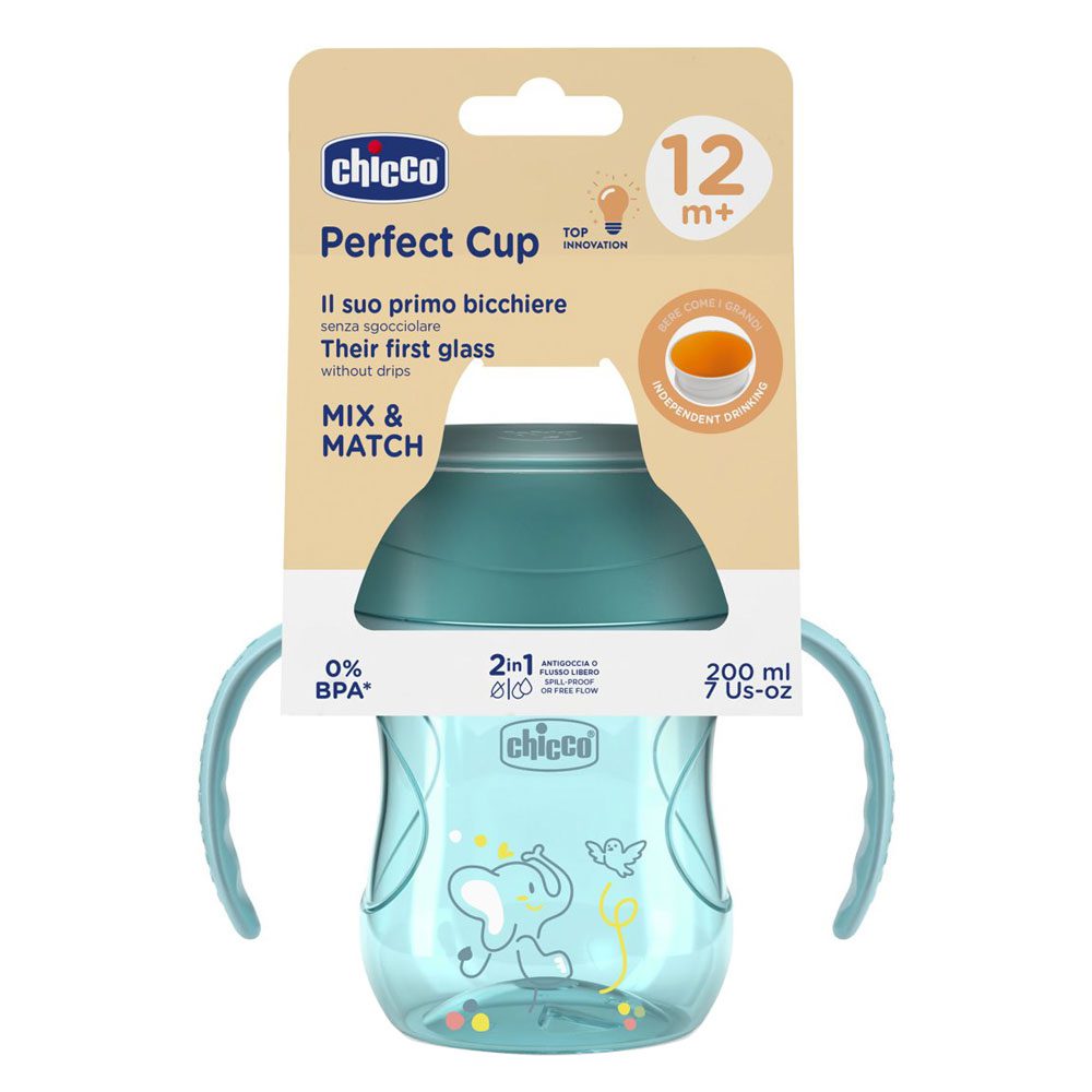 VASO PERFECT CUP 12M+ X 200 ML CELESTE