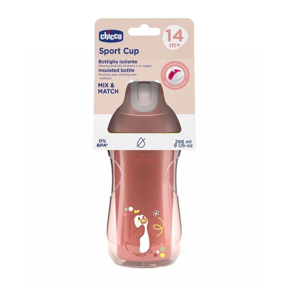 VASO SPORT CUP 14M+ X 266 ML ROSA