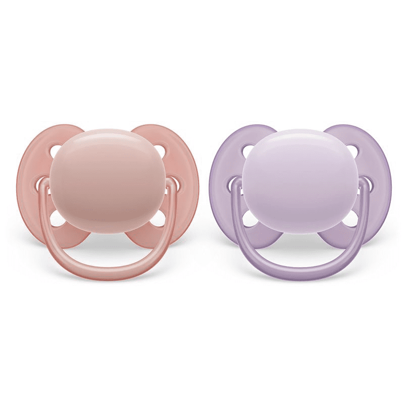 CHUPETES ULTRA SOFT LISO 0-6M ROSA X 2 U - Imagen 2