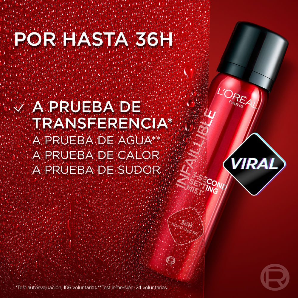 FIJADOR DE MAQUILLAJE 36HS SPRAY X 75 ML - Imagen 4