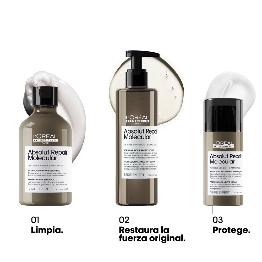 ABSOLUT REPAIR MOLECULAR SHAMPOO X 300 ML - Imagen 4