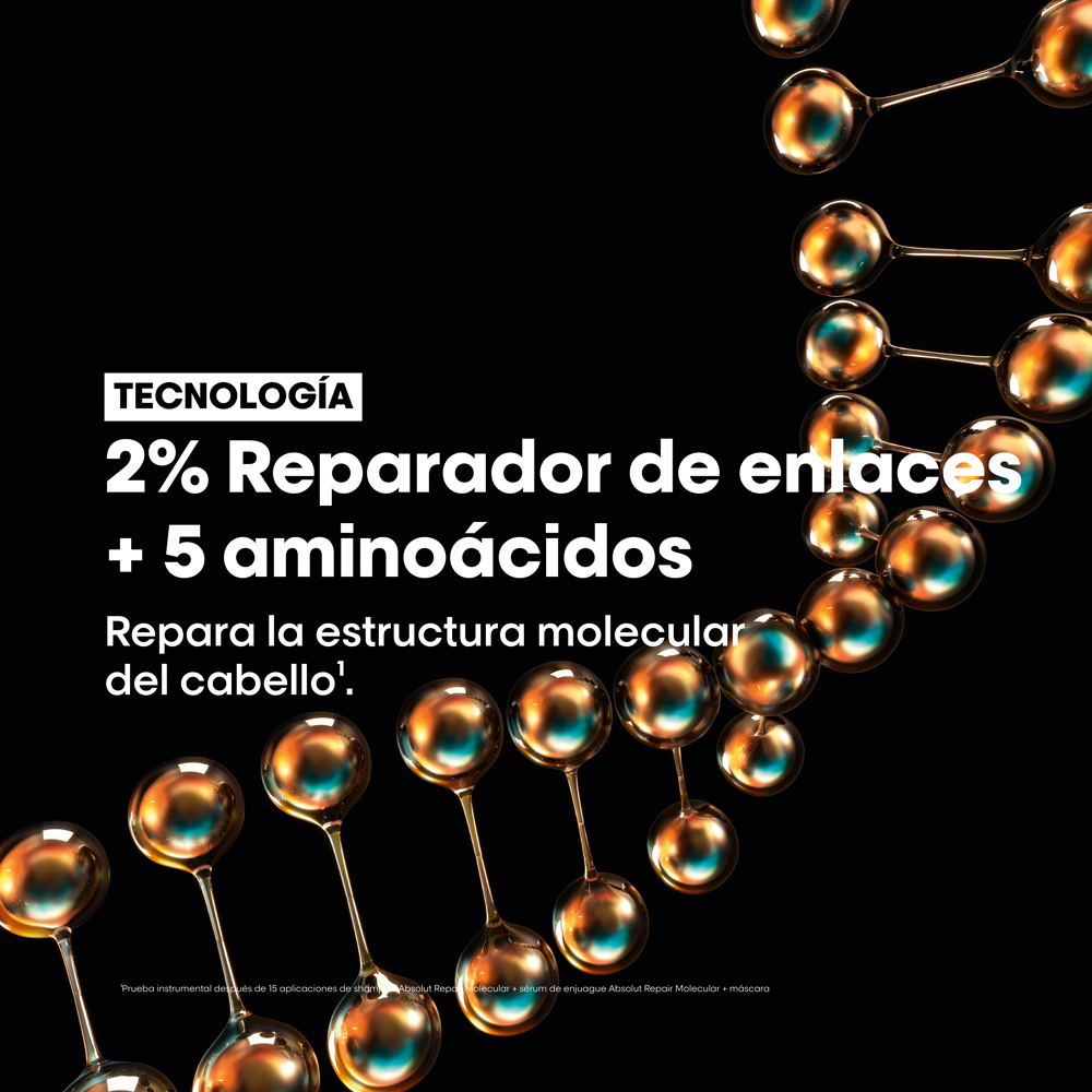 ABSOLUT REPAIR MOLECULAR SHAMPOO X 300 ML - Imagen 3