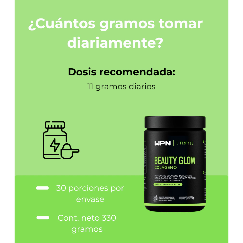BEAUTY GLOW COLÁGENO LIMÓN ROSA FRASCO X 330 G - Imagen 3