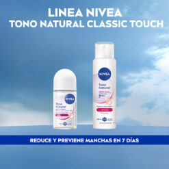 NIVEA TONO NATURAL CLASSIC TOUCH ANTITRANSPIRANTE ROLL-ON X 50 ML - Imagen 3